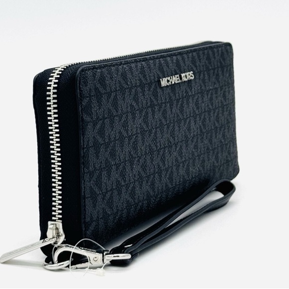 Michael Kors Large Continental Wallet Black Signature - Picture 4 of 9